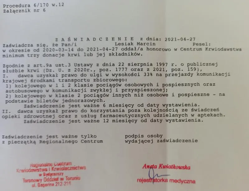 Krwiodawstwo w Polsce