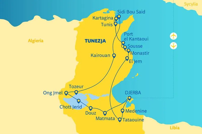 Loty z Warszawy do Tunezji