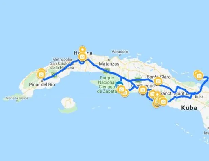 Trasy lotów z Polski na Kubę