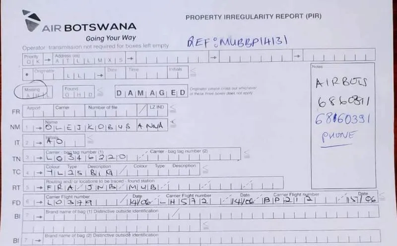 Zaginięcie bagażu na lotnisku