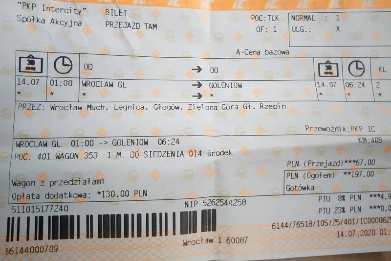 Zakup biletów PKP Intercity online