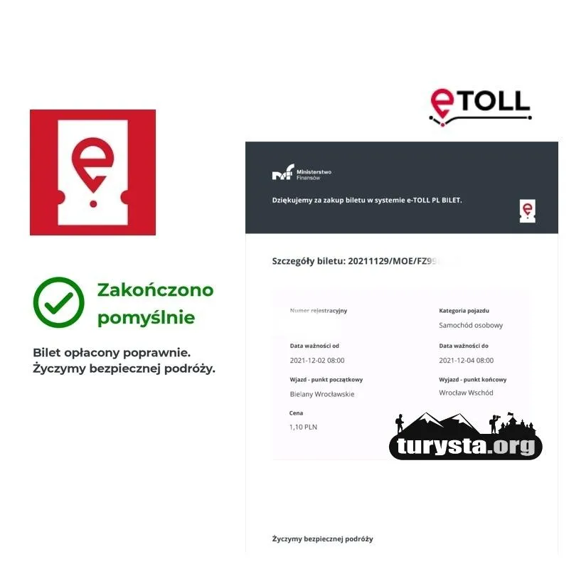 Zakup e-biletu autostradowego